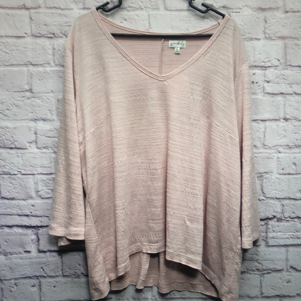 Women's V-Neck Pink Top